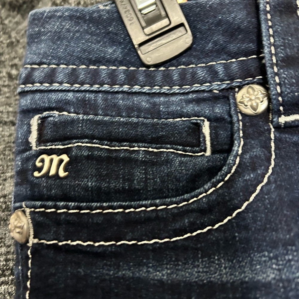 Miss Me Dark Blue Straight Leg Jeans - Picture 7 of 7